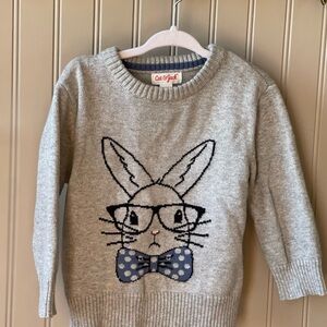 Cat & Jack Gray Sweater with Bunny Design